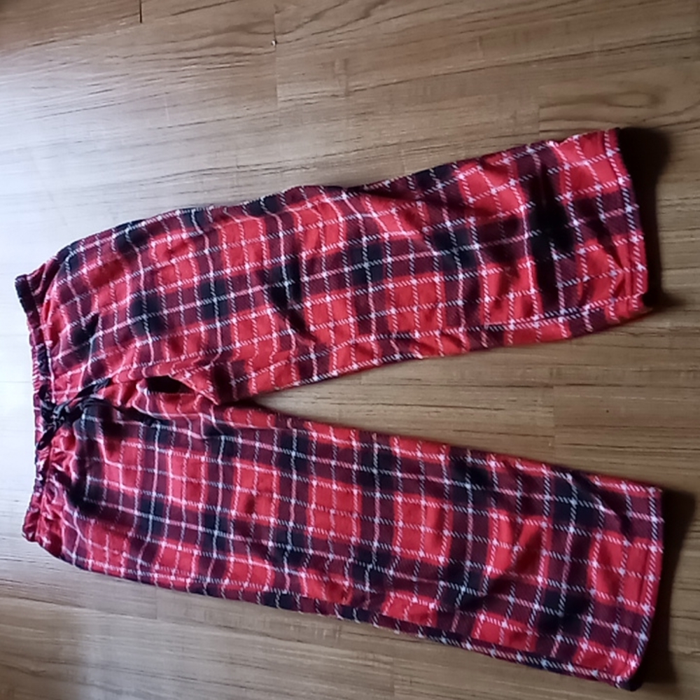 Women super soft flannel plaid  pajama pants,size S, used